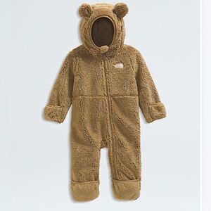 The North Face Campshire baby Bear Brown Hooded Jumpsuit Size 12-18 months